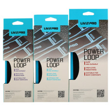 Гумка тканинна для вправ стрічка опору Loop Bands LiveUp Large, чорний, код: LP8414-L