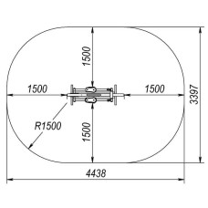 Бігунок InterAtletika 1438х398х951 мм, код: SK103-SM