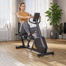 Горизонтальний велотренажер Hop-Sport HS-4500L Arkil чорно-золотистий, код: 5902308240285