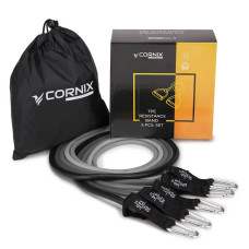 Набір трубчастих еспандерів Cornix 4.5-13.6 кг, 5 шт, код: XR-0257