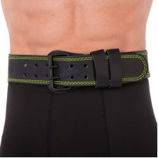 Пояс атлетичний шкіряний Zelart XXL чорний, код: VL-3337_XXL