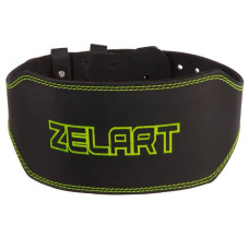 Пояс атлетичний шкіряний Zelart XXL чорний, код: VL-3337_XXL