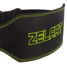 Пояс атлетичний шкіряний Zelart XXL чорний, код: VL-3337_XXL