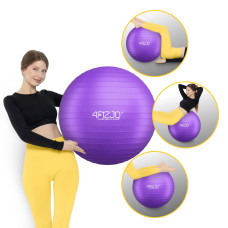 М"яч для фітнесу (фітбол) 4Fizjo 85 см Anti-Burst Violet, код: P-5905973404846