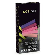 Резинки для фітнесу Actiget Mini Power Band набір 5 шт 1-20 кг, код: ACT0105