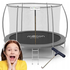 Батут Jumi Motion Sport Line Premium 10ft (305см) з внутрішньою сіткою сірий, код: 5900410870840