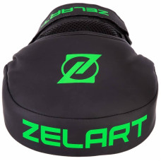 Лапа вигнута для боксу та єдиноборств Zelart 24x18,5x5см 1шт чорний-салатовий, код: VL-3093-S52