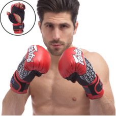 Рукавички гібридні для єдиноборств ММА Fairtex 12 унцій, червоний-сірий, код: 0273_12RGR