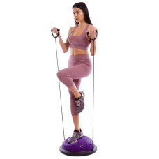 Балансировочная платформа з еспандерами FitGo Bosu чорний, код: FI-1931_BK