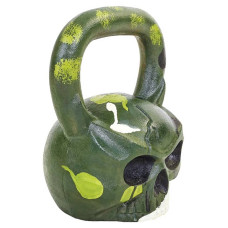 Гиря чавунна пофарбована Zelart Skull 20 кг, зелений, код: TA-5707-20