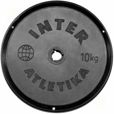 Диск InterAtletika чорний 10 кг, код: ST520.5B
