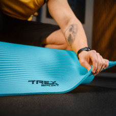 Килимок для йоги Trex Sport TX-019NGM NBR 1см 190х80 блакитний,код: 5902308235267