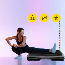 Степ-платформа 3-ступінчаста Cornix Pro 1090х410х100-200 мм, зелений-чорний, код: XR-0403
