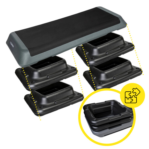 Степ-платформа 3-ступінчаста Cornix Pro 1090х410х100-200 мм, зелений-чорний, код: XR-0403