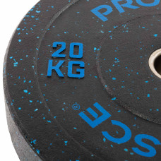 Бамперні диски із структурної гуми Record Bumper Plates 51мм, 20кг, чорний-синій, код: TA-4782-20