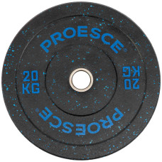 Бамперні диски із структурної гуми Record Bumper Plates 51мм, 20кг, чорний-синій, код: TA-4782-20