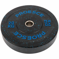 Бамперні диски із структурної гуми Record Bumper Plates 51мм, 20кг, чорний-синій, код: TA-4782-20