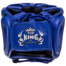 Шолом боксерський з бампером шкіряним Top King Pro Training L синій, код: TKHGPT-CC_LBL-S52