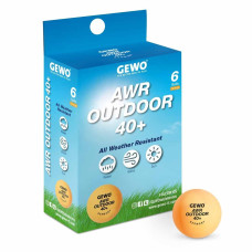 М'ячі для настільного тенісу Gewo AWR Outdoor 40+ orange 6шт, код: 931308-SVA