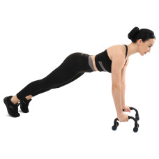 Упори для віджимань Aopi Push-Up Bar 2шт, 22х15х12см, сірий-чорний, код: AP-398