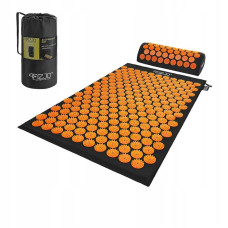 Килимок акупунктурний з валиком 4Fizjo Classic Mat Аплікатор Кузнєцова 680х420х20 мм, Black/Orange, код: P-5907222931752