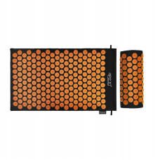 Килимок акупунктурний з валиком 4Fizjo Classic Mat Аплікатор Кузнєцова 680х420х20 мм, Black/Orange, код: P-5907222931752