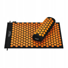 Килимок акупунктурний з валиком 4Fizjo Classic Mat Аплікатор Кузнєцова 680х420х20 мм, Black/Orange, код: P-5907222931752