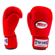 Боксерські рукавички Twins 6oz, червоний, код: TW-6R-1-WS