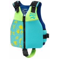 Жилет для плавання дитячий Aqua Speed Safe Splash 61124, 19-30 кг, бірюзовий-салатовий-синій, код: 5905718611249