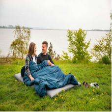 Спальний мішок EasyCamp Moon 200 Double/+5°C Teal Left/Right (240187), код: 929748-SVA