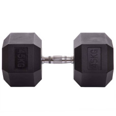 Гантель цільна шестигранна Zelart 1х45кг, код: TA-2679-45-S52