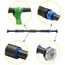 Турнік розсувний 4Fizjo  660-1000 мм Black/Blue, код: P-5907739314758