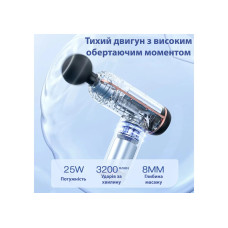Масажний пістолет EasyFit Impact (портативний вібромасажер для тіла з 4 насадками), код: EF-2071