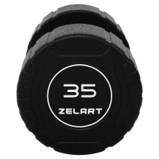 Гантель цільна професійна CPU покриття Zelart 1х35кг, чорний, код: TA-3111-35