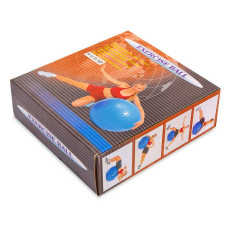 М"яч для фітнесу FitGo ExerciseBall 650 мм, синій, код: FI-078-65_BL
