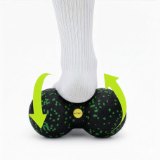 Масажний м'яч подвійний Actiget EPP 8 x 16 см Black/Green, код: ACT0098