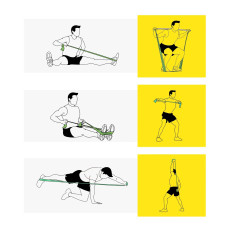 Стрічка-еспандер Generation Fitness 5-8 кг 200х15х0.3 см XS green, код: 523564-AX