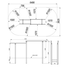 Бруси класичні InterAtletika 3416х703х1600 мм, код: УТ110.2-SM