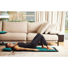 Килимок акупунктурний з подушкою 4Fizjo Eco Mat XL Аплікатор Кузнєцова 1100х420х20мм, Black/Blue, код: P-5907739317452