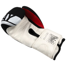 Боксерські рукавиці PowerPlay Matt Challenger 16 унцій, чорний-білий, код: PP_3086_16oz_Bl/White