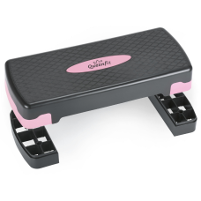 Степ-платформа Queenfit 2-х рівнева чорно-рожева, код: 5907766664048