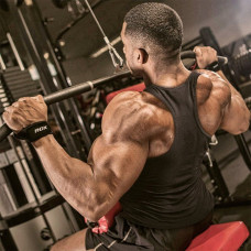 Лямки для тяги RDX S4 Gym Cotton Gel Straps Red Plus, код: WAC-S4R+