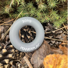Еспандер кистьовий силіконовий PowerPlay Hand Grip Ring X-Hard 30 кг, сірий, код: PP_4324_30kg