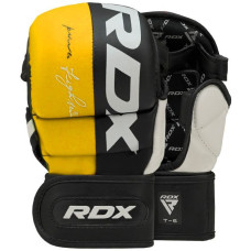 Рукавиці для ММА (Греплінгові рукавички) RDX T6 Plus Rex Yellow S , код: GGR-T6Y-S+