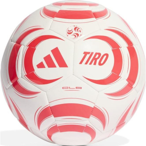 М'яч футбольний Adidas Tiro CLB JW1531 №4, білий-червоний, код: 4068818515105