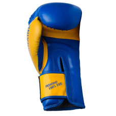 Боксерські рукавиці PowerPlay Ukraine синьо-жовті, 14 унцій, код: PP_3021_14oz_Blue-Yellow