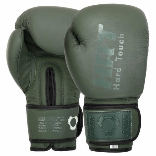 Боксерські рукавиці шкіряні Hard Touch 12 унцій, оливковий, код: BO-4230_12OL