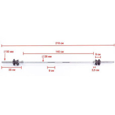 Гриф BioGym 2200 мм 320 кг.(Прямий), код: TA-8072