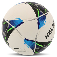 М"яч футбольний Kelme Vortex 18.2 №5 PU, білий-блакитний, код: 8101QU5001-9113-5-S52