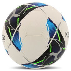 М"яч футбольний Kelme Vortex 18.2 №5 PU, білий-блакитний, код: 8101QU5001-9113-5-S52